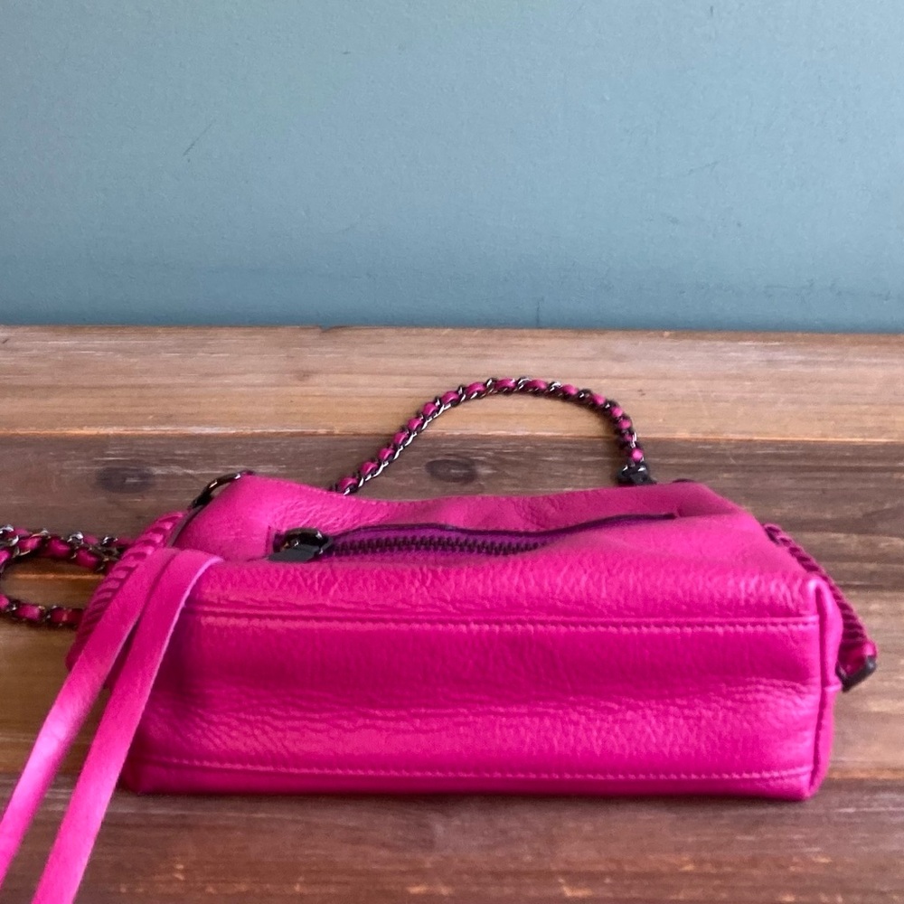 Aimee Kestenberg Hot Pink Leather Crossbody Bag - Picture 7 of 9